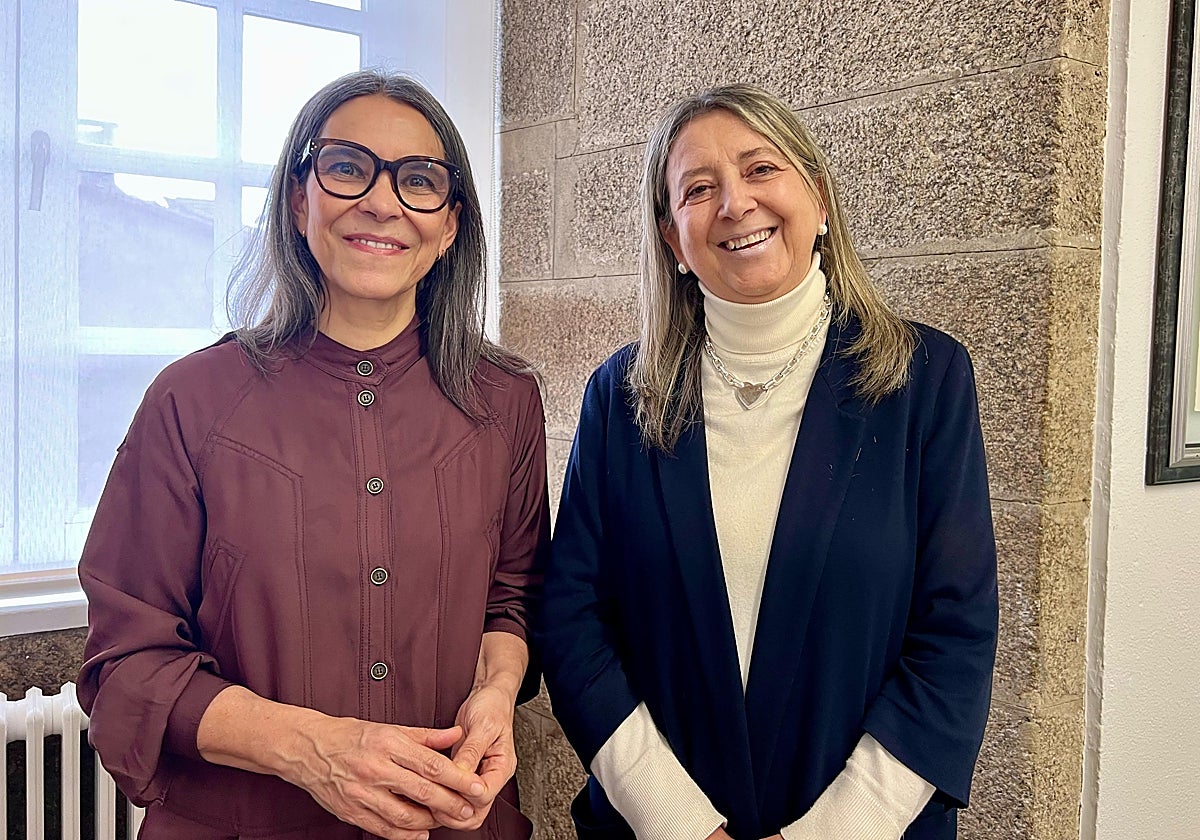 Mercedes Rosón y Mila Castro, esta semana, en Raxoi