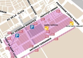 Dónde aparcar en Valencia durante las Fallas 2025: parking gratis hasta el 19 de marzo