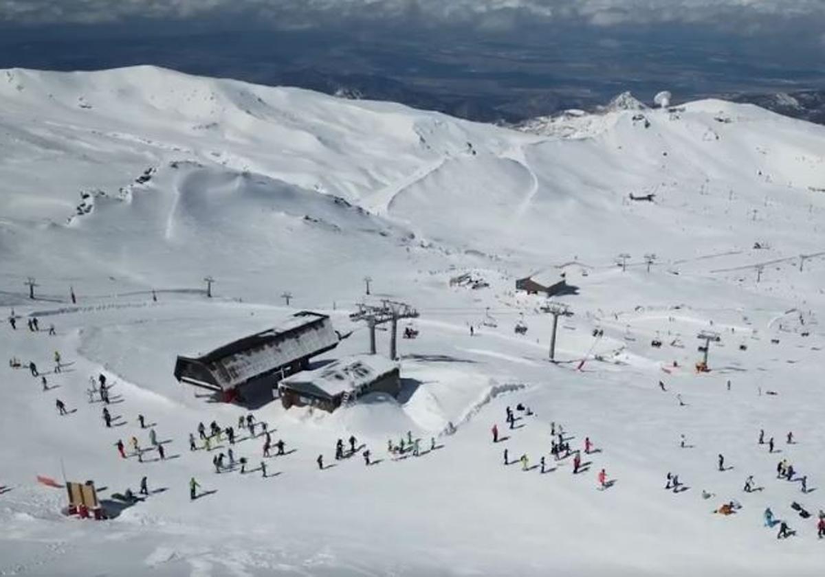 Vista aérea de Sierra Nevada en los últimos días