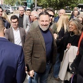 El líder de Vox, Santiago Abascal, este domingo en Valladolid