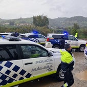 Imagen del despliegue de Policía Local este lunes a las cinco de la tarde en Campanillas