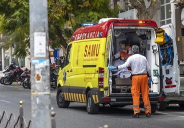Una ambulancia del SAMU durante una emergencia
