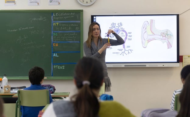 Verónica Duque usa la neurona articulada en su clase