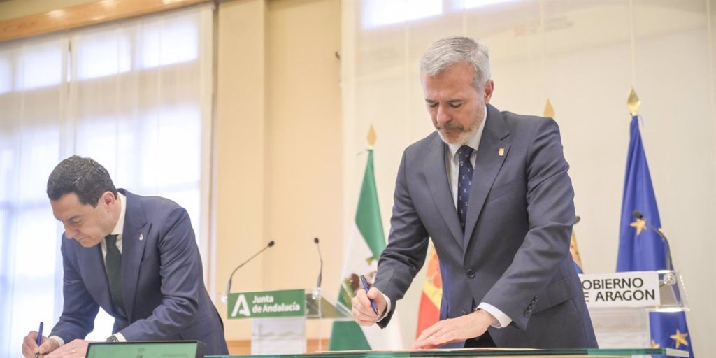 Andalucía y Aragón firman el protocolo de la autopista ferroviaria Algeciras-Zaragoza