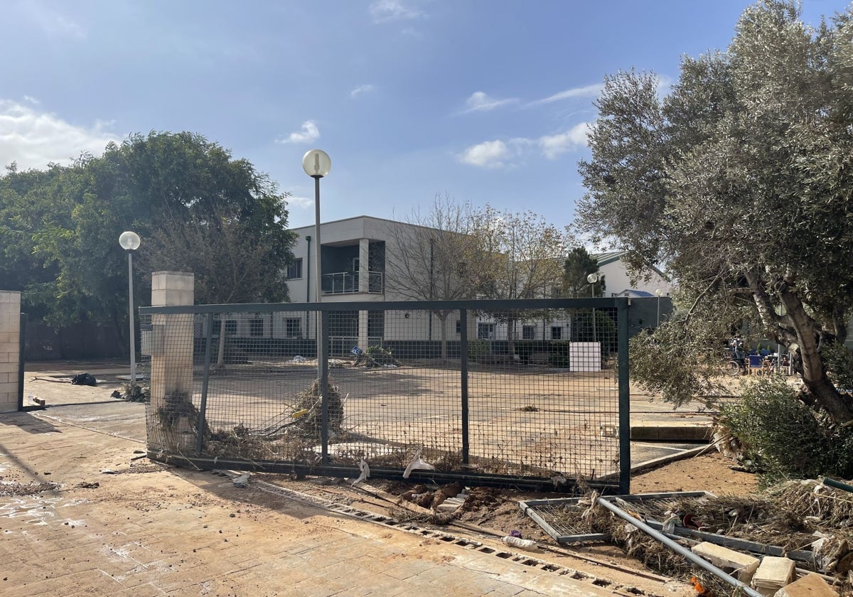 Imagen de la residencia afectada por la dana en Paiporta, días después de las inundaciones