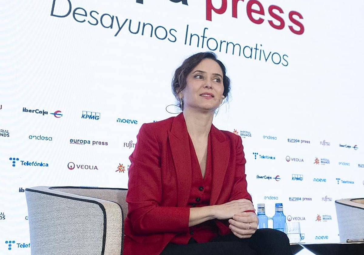 La presidenta de la Comunidad de Madrid, Isabel Díaz Ayuso