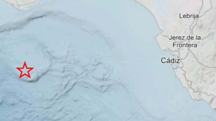 Registrado un terremoto de magnitud 4,3 en el Golfo de Cádiz