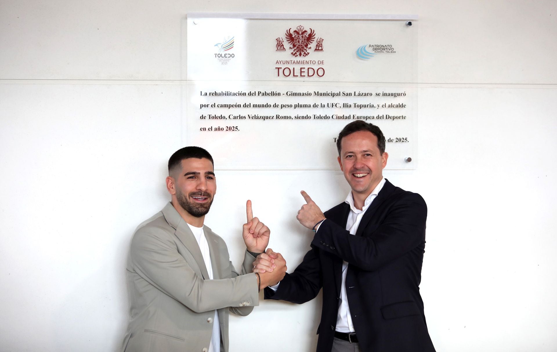 Las imágenes de la inolvidable visita de Ilia Topuria a Toledo