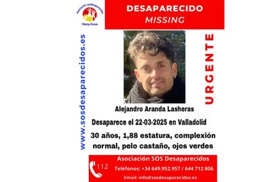 Buscan a un joven zaragozano de 30 años desaparecido en Valladolid el sábado