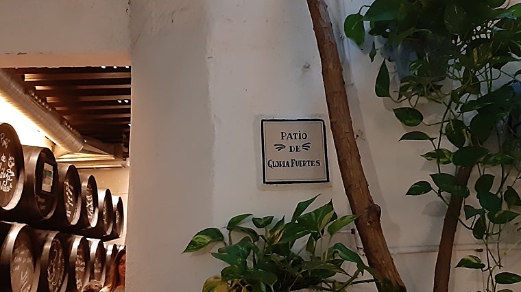 El espacio dedicado a Gloria Fuertes en la icónica taberna malagueña «El Pimpi», donde la poeta tuvo su tertulia y que hoy pertenece al actor Antonio Banderas