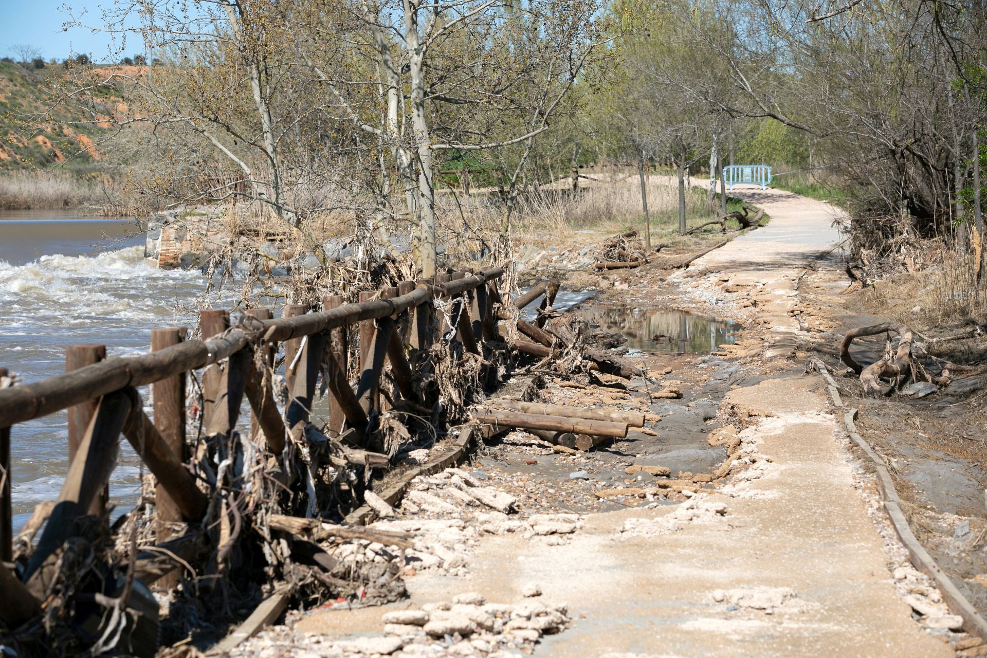 Las imágenes de la destrucción de la senda ecológica de Toledo