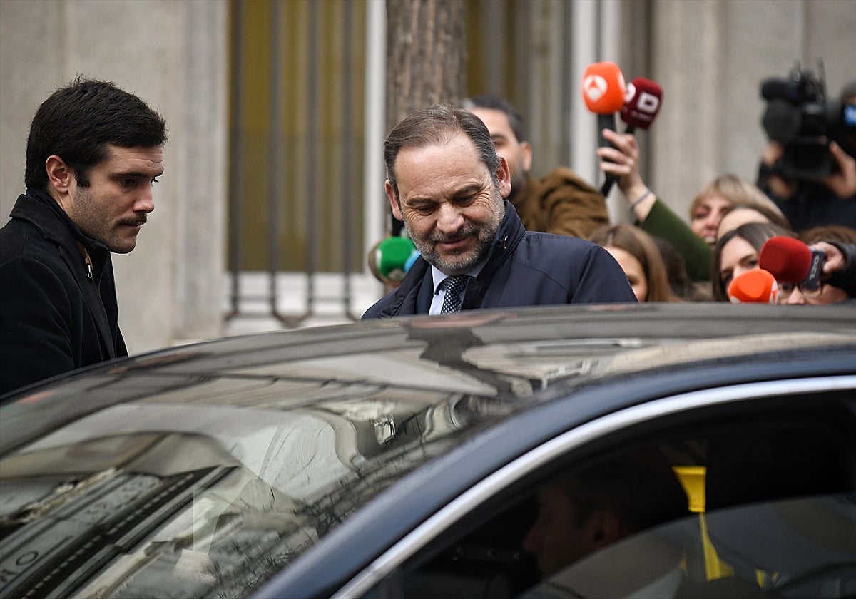 El exministro José Luis Ábalos, en el Tribunal Supremo