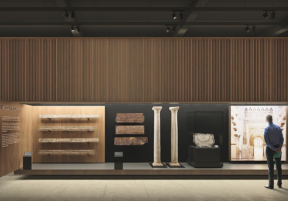 Infografía de una de las zonas expositivas del Centro de Visitantes de la Mezquita-Catedral