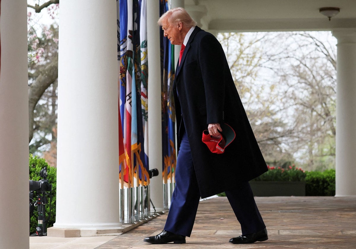 El presidente de Estados Unidos, Donald Trump, durante el anuncio de los aranceles