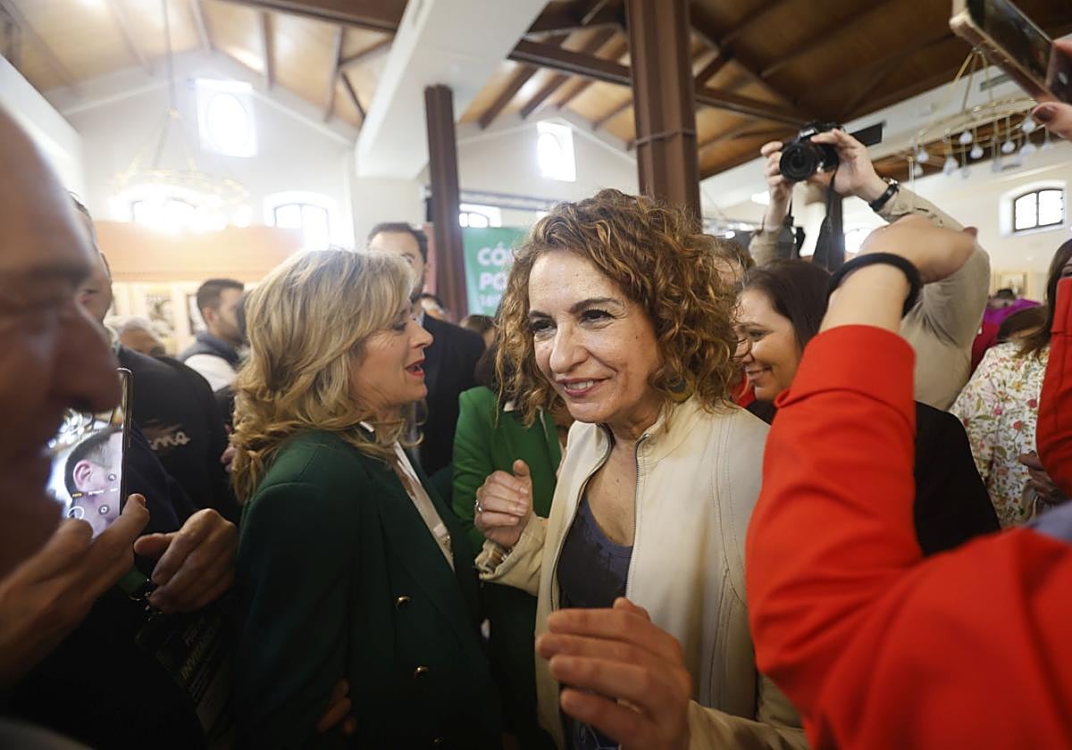 La secretaria general del PSOE-Andalucía María Jesús Montero en Puente Genil