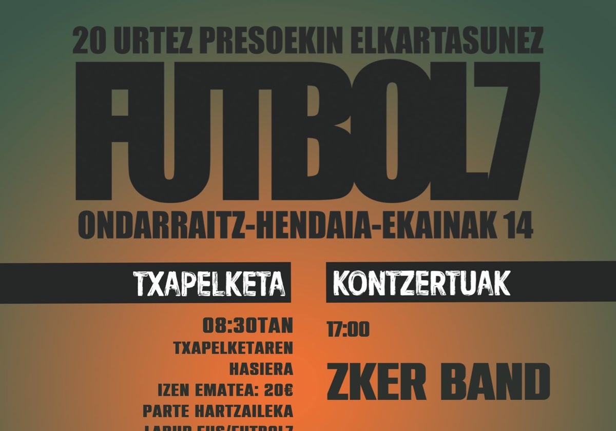 Cartel y programa del torneo organizado en Hendaya