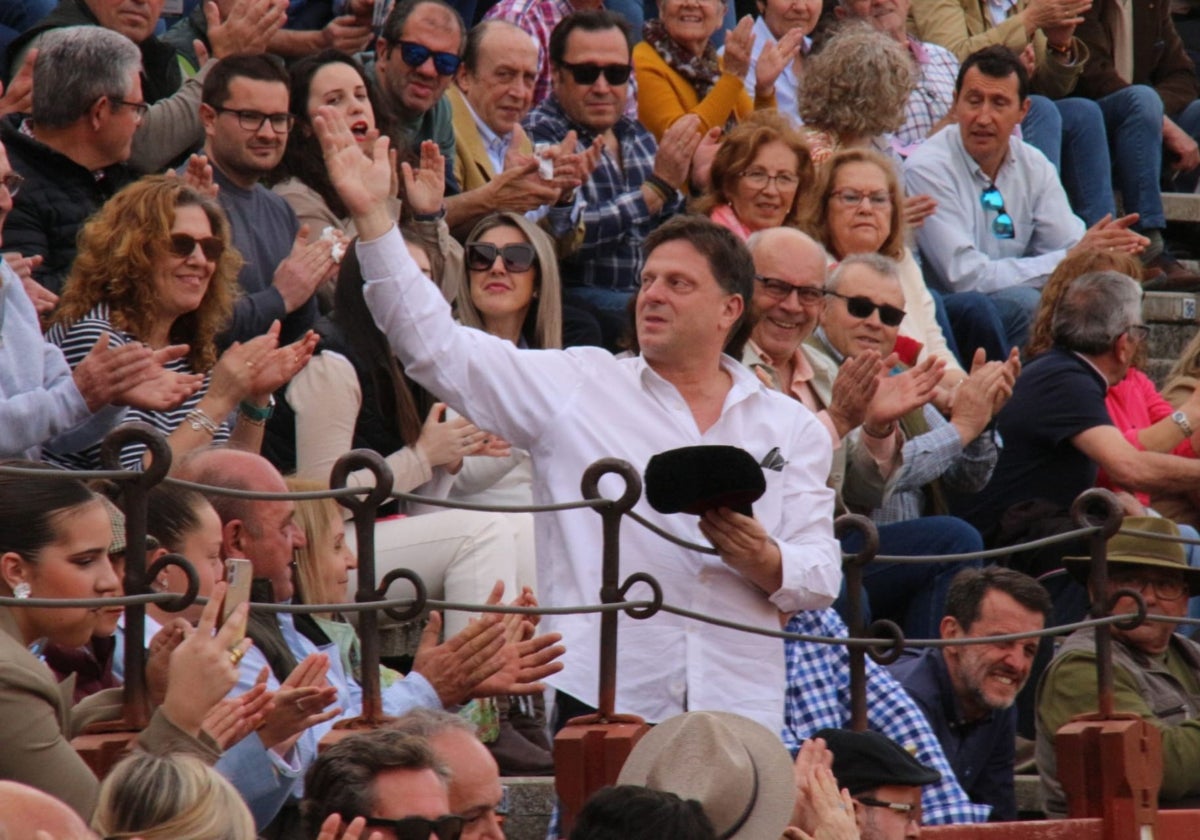 Julian Taylor, en la plaza de Toledo, donde el año pasado le brindó un toro Gómez del Pilar