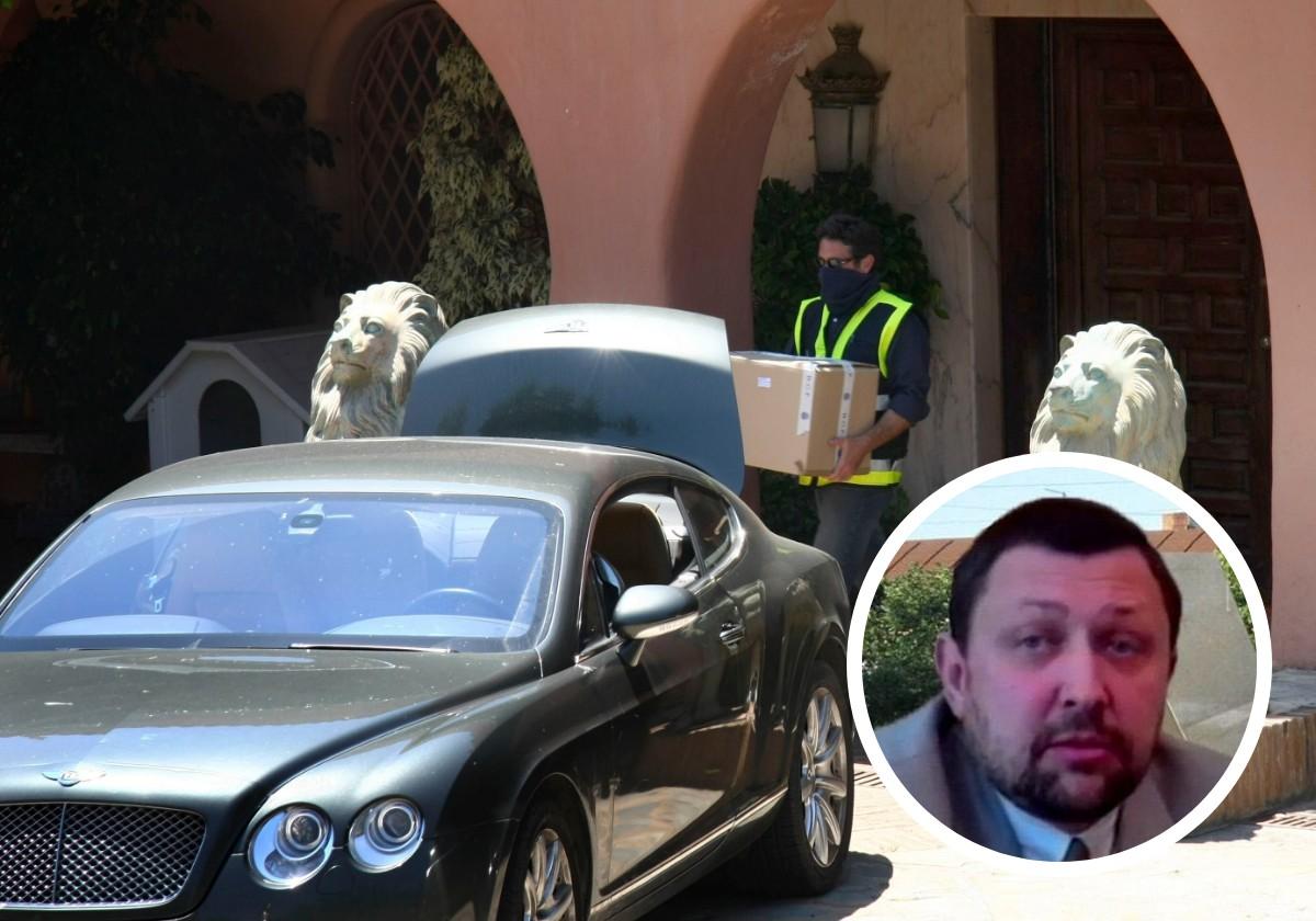 Imagen de archivo de un registro policial en el marco de la 'Operación Troika' e Ilia Traber (en pequeño)