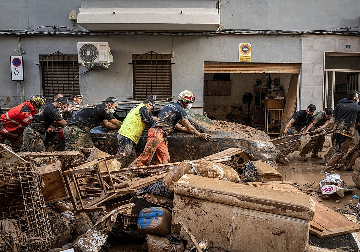 Imagen tomada en Catarroja (Valencia) días después de la catastrófica dana