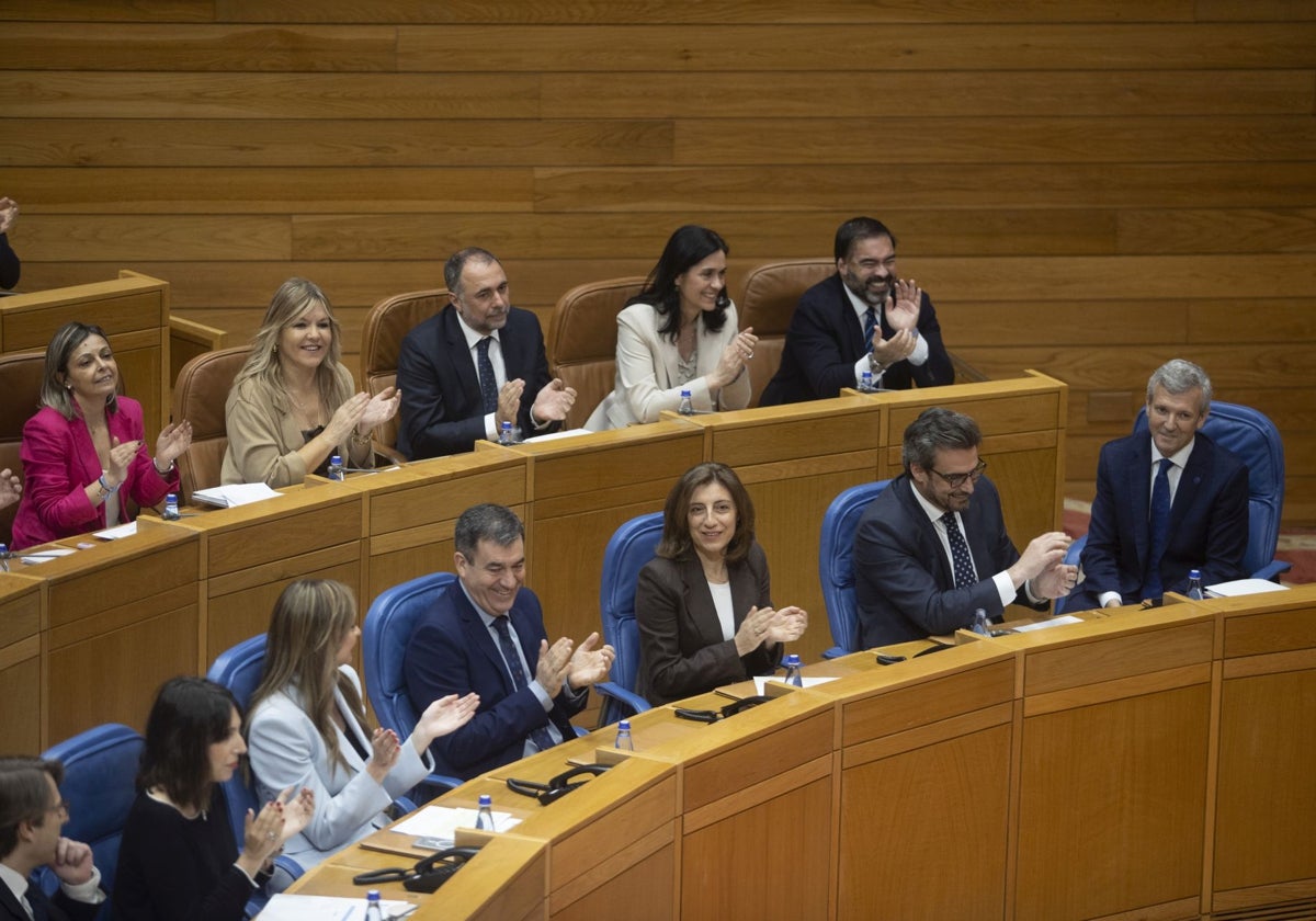 Alfonso Rueda durante la sesión de control de este miércoles