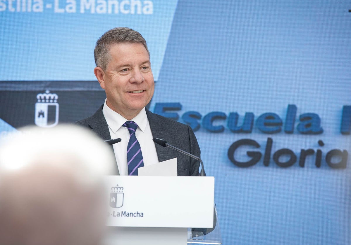 Page este miércoles en la inauguración de una escuela en Tarazona de la Mancha (Albacete)