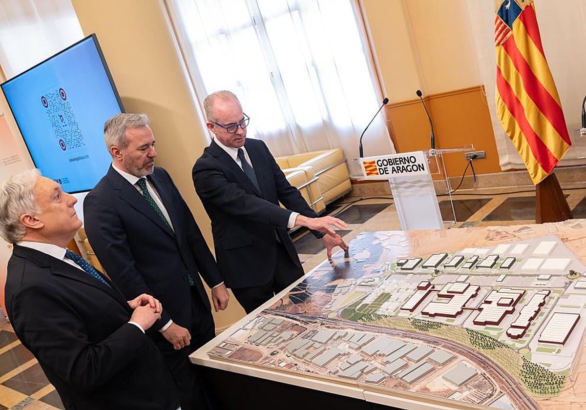 El presidente Jorge Azcón, y el CEO de Grupo Costa, Jorge Costa, detallan el proyecto Centro Logístico Agroalimentario del Valle del Ebro
