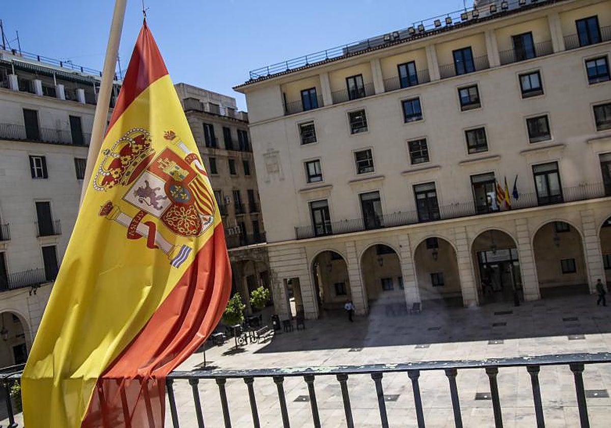 Imagen de archivo de una bandera de España