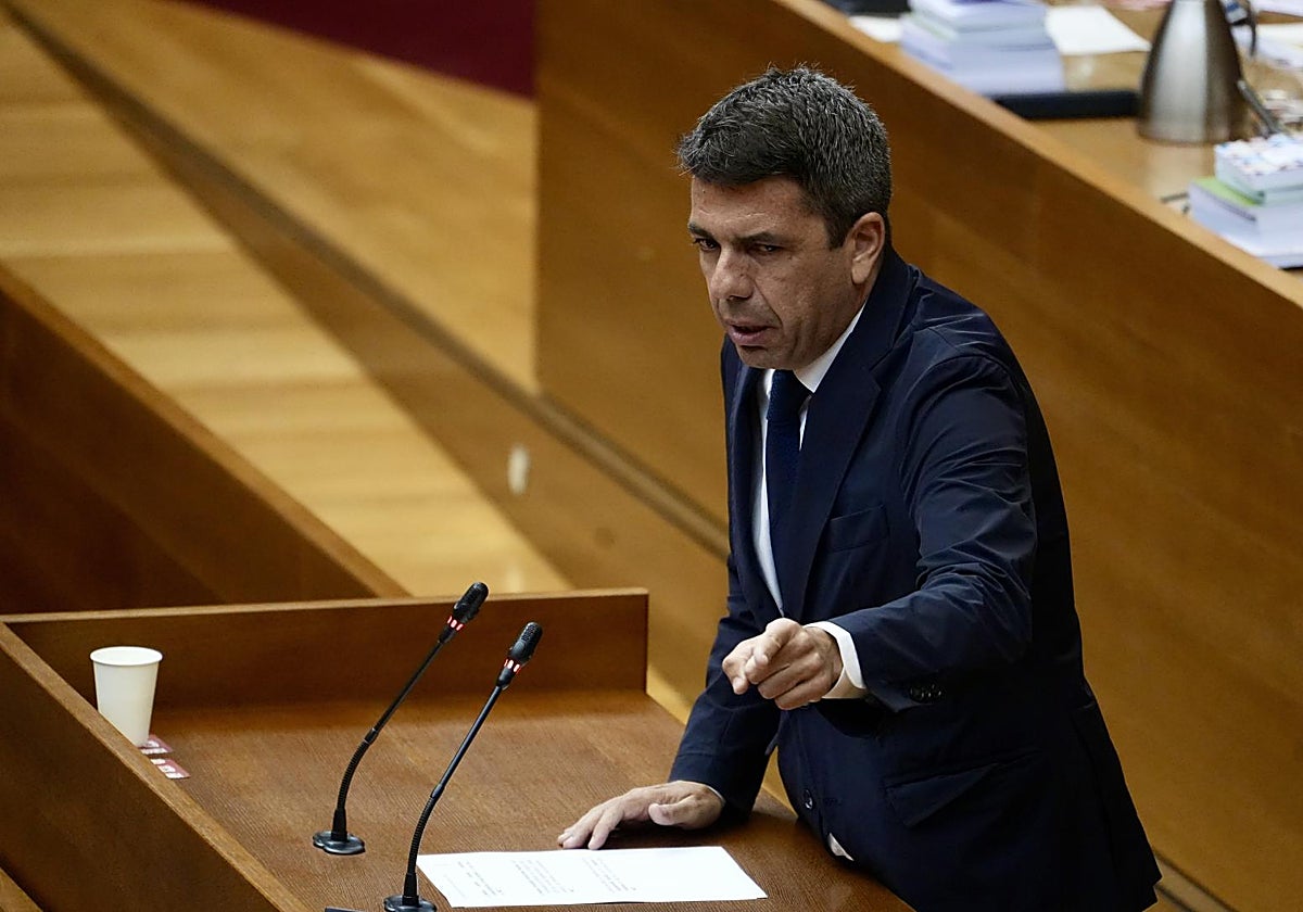 Imagen del president de la Generalitat Valenciana en Les Corts