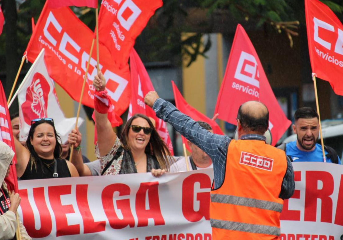 Huelga convocada por CCOO Canarias en foto de archivo