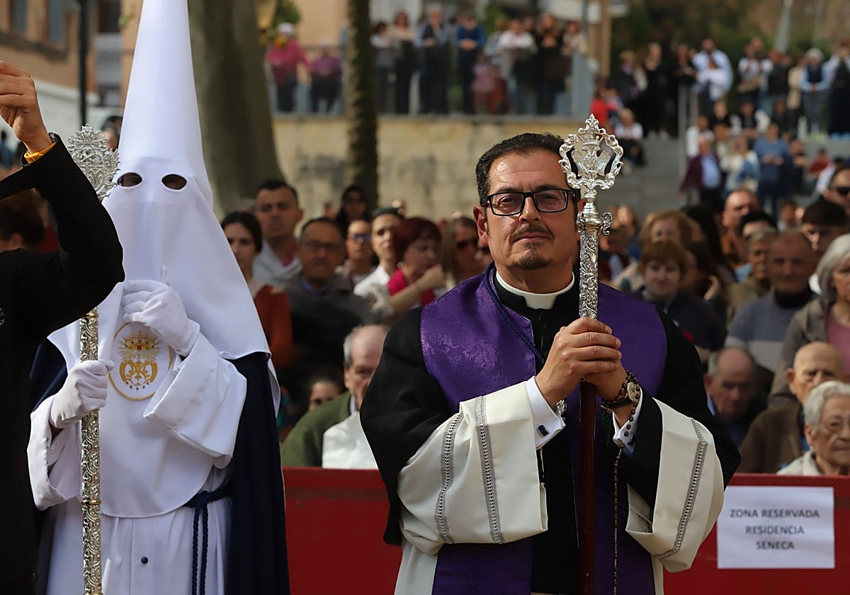Ignacio Sierra, durante la procesión de Jesús de la Bondad, el quinto sábado de Cuaresma