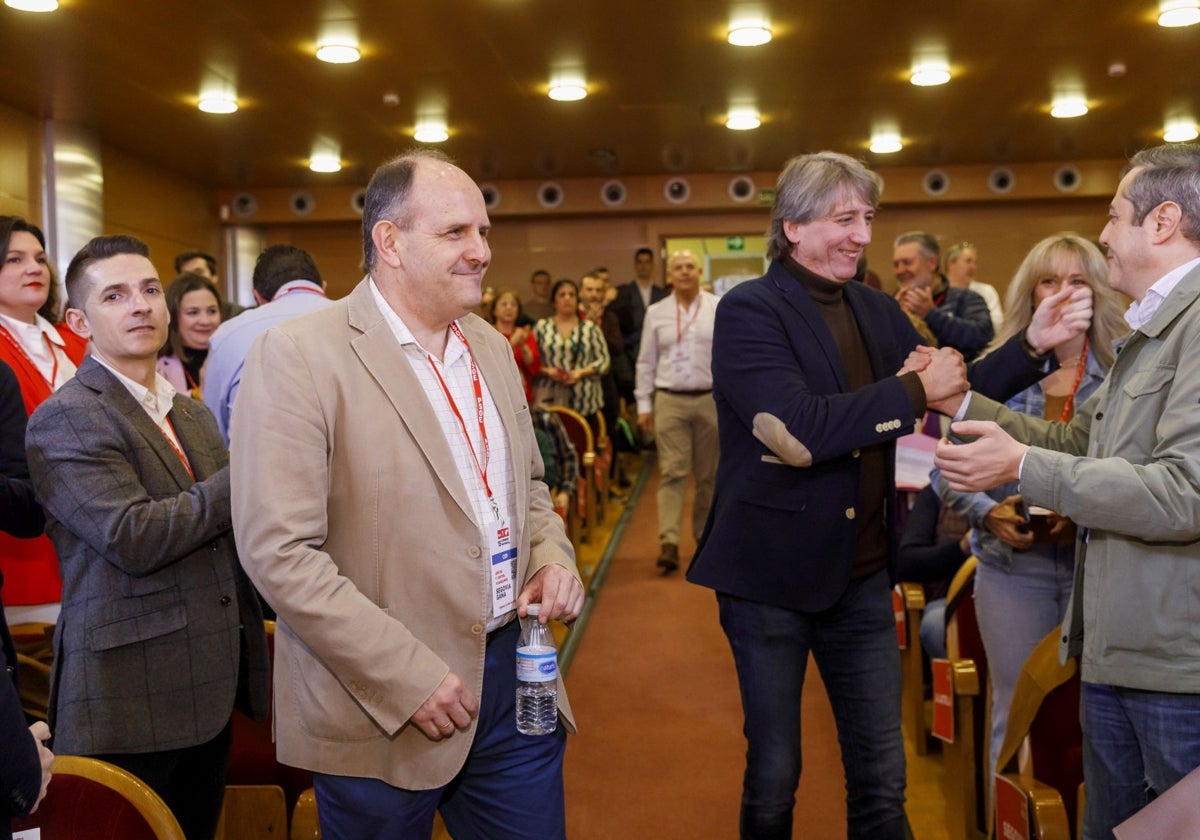 José Luis Aceves y Carlos Martínez, este sábado en la apertura del Congreso del PSOE de Segovia
