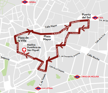 Recorrido de la procesión Nuestro Padre Jesús del Perdón (Los Estudiantes)