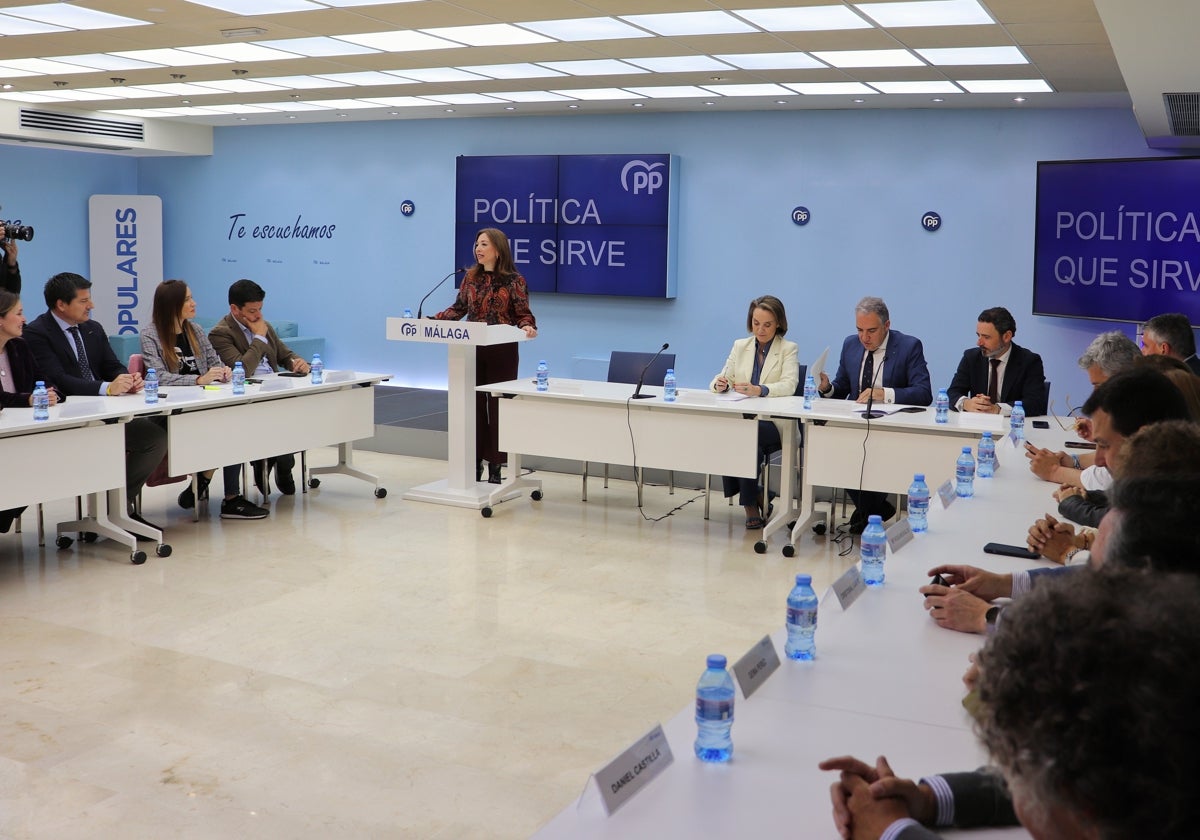 Imagen este martes del acto del PP en Málaga