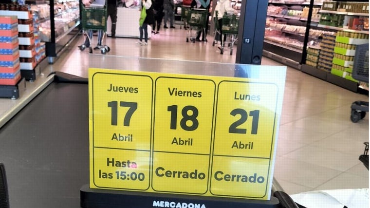 Horarios en Toledo de Mercadona, Ahorramas, Lidl y otros supermercados Jueves Santo y Viernes Santo