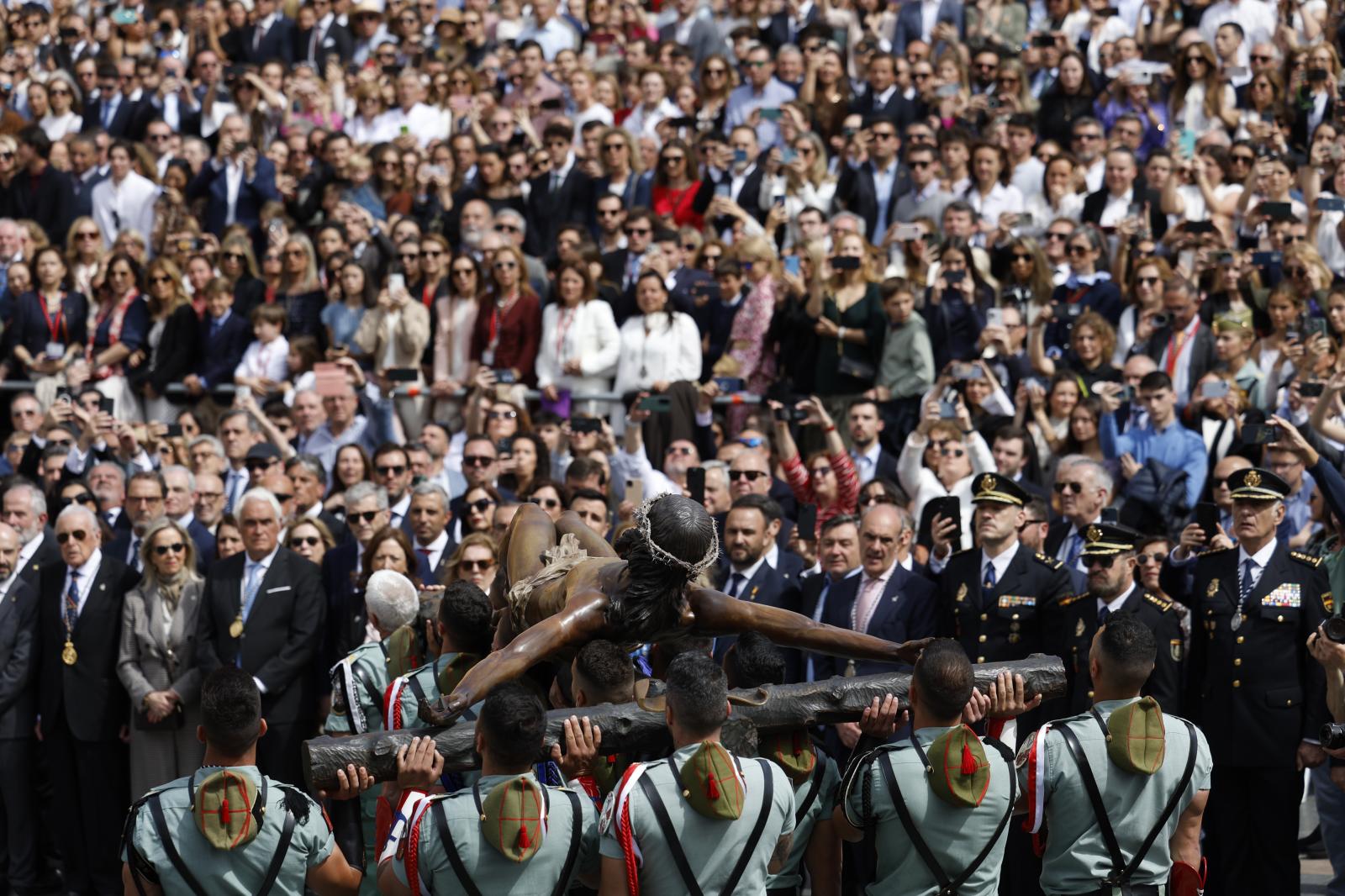 El desembarco de la Legión en Málaga con el Cristo de la Buena Muerte, en imágenes