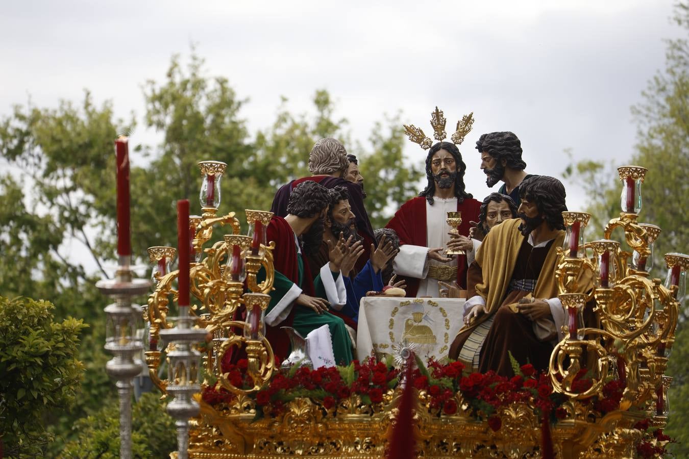 Las imágenes de la hermandad de la Sagrada Cena en el Jueves Santo de Córdoba