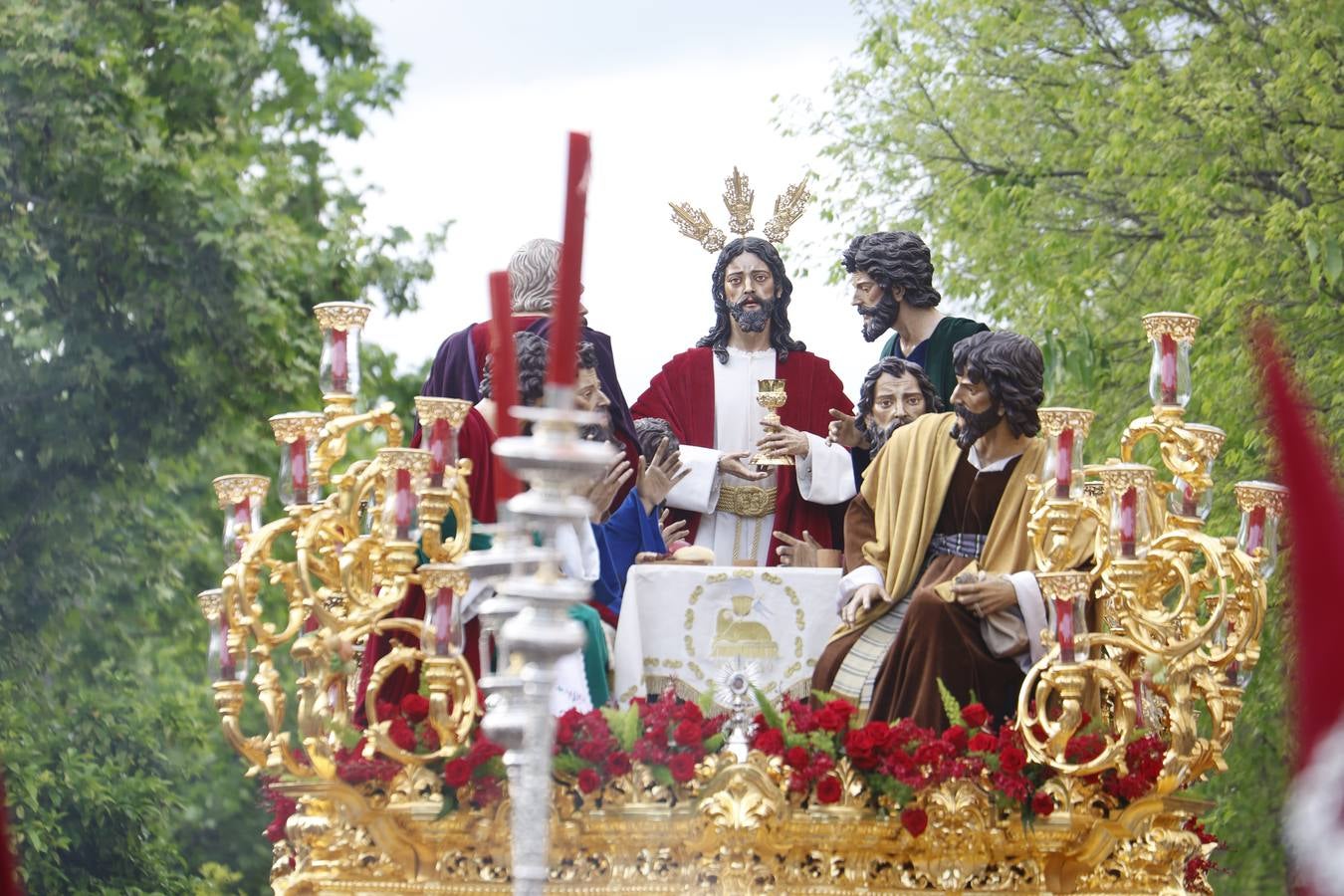 Las imágenes de la hermandad de la Sagrada Cena en el Jueves Santo de Córdoba