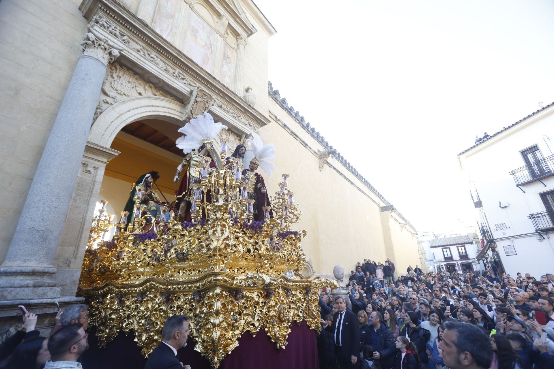 El Señor de la Redención saliendo este sábado de la Catedral