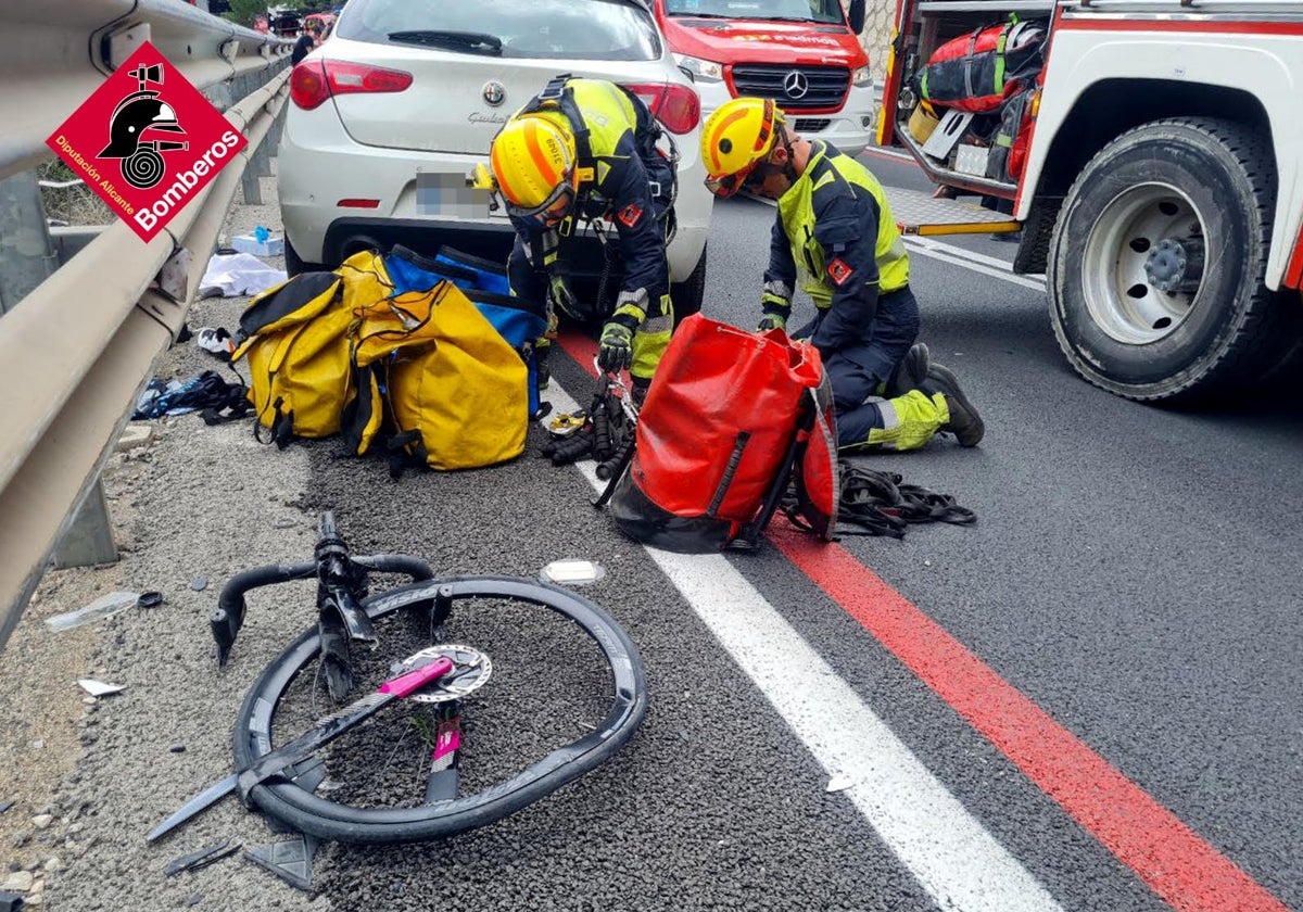 Imagen del lugar donde se ha producido el arrollamiento mortal en Calpe, Alicante