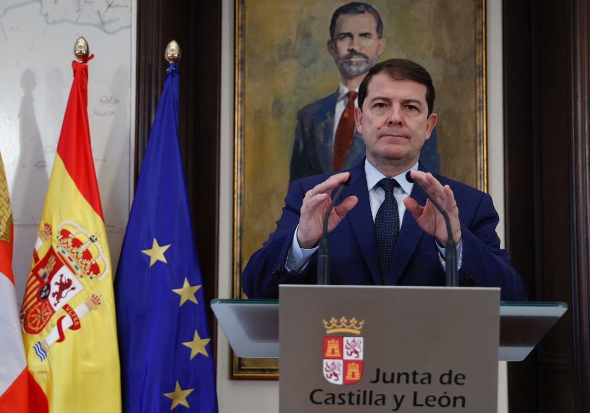 El presidente de la Junta, Alfonso Fernández Mañueco, en una imagen de archivo