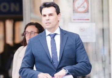 Alberto González Amador, a la salida de los juzgados de Plaza de Castilla