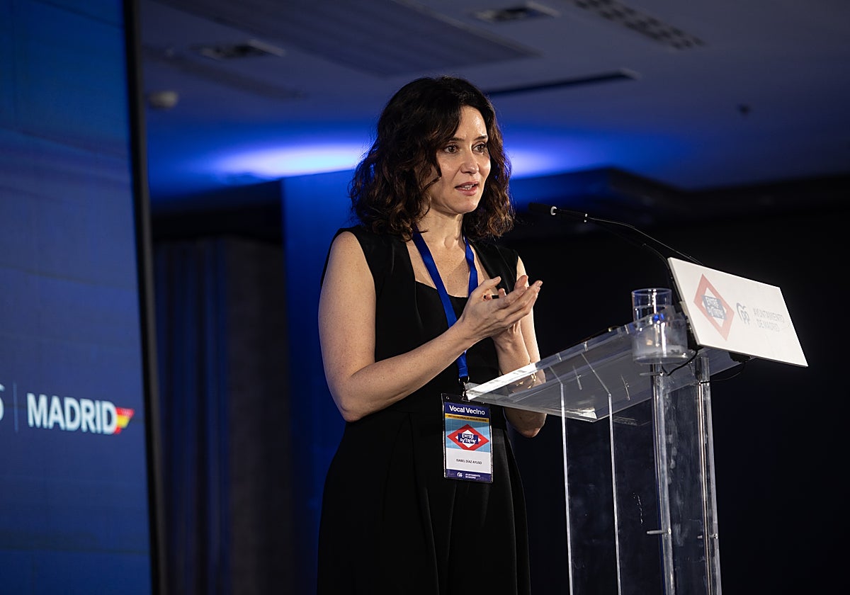 La presidenta de la Comunidad de Madrid, Isabel Díaz Ayuso
