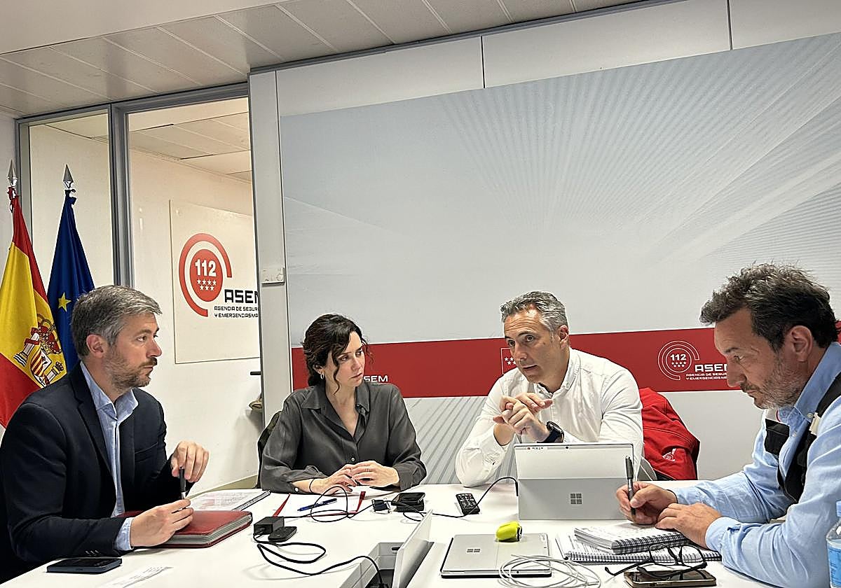 Ayuso en la sede del 112 de la Comunidad de Madrid