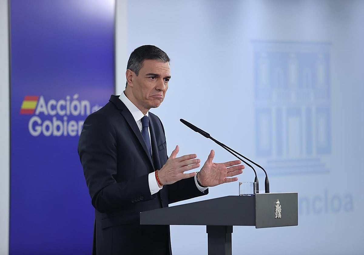 Pedro Sánchez, en rueda de prensa