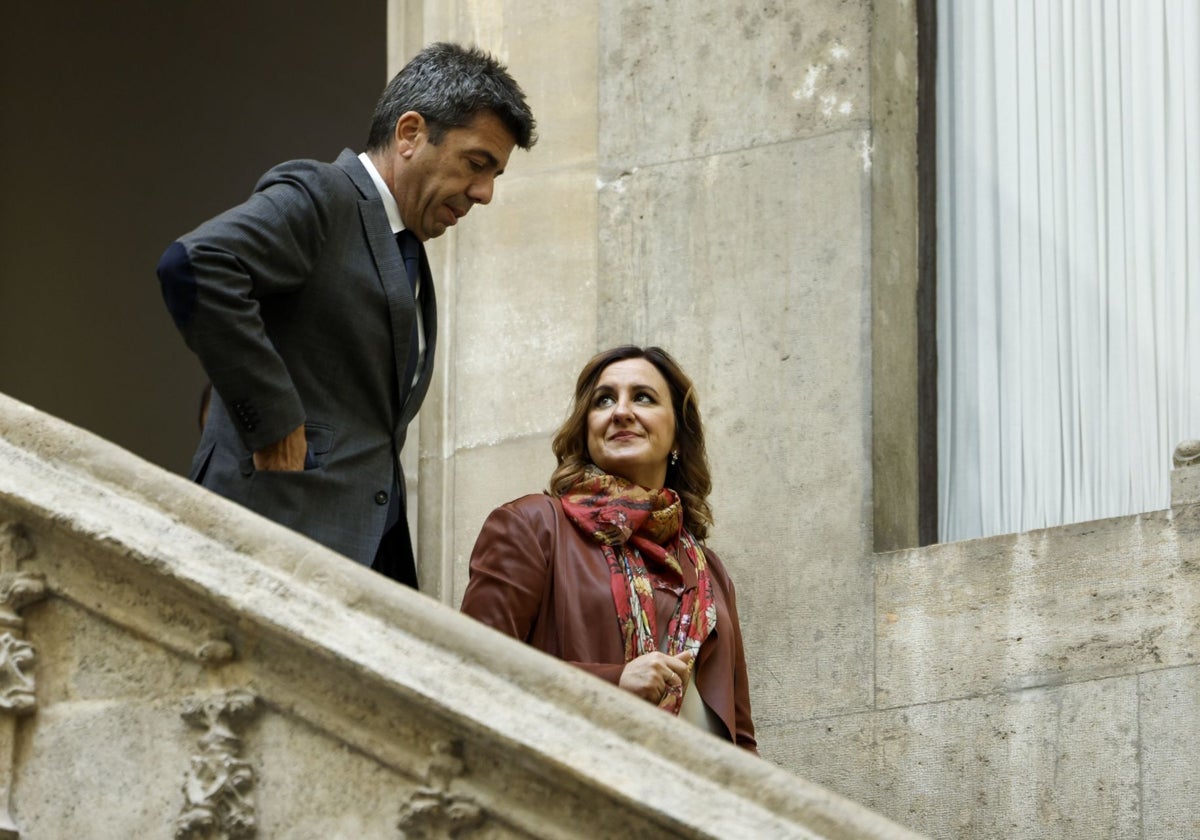 Imagen de archivo del presidente de la Generalitat Valenciana, Carlos Mazón, y la alcaldesa de Valencia, María José Catalá