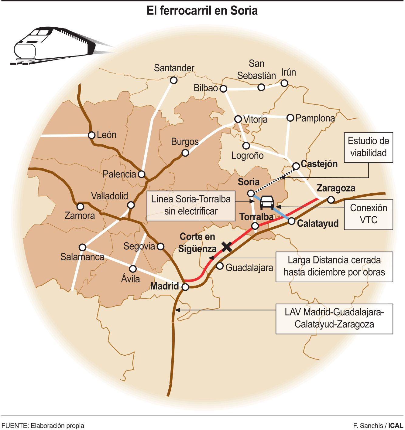 Subir al tren en Soria, misión imposible