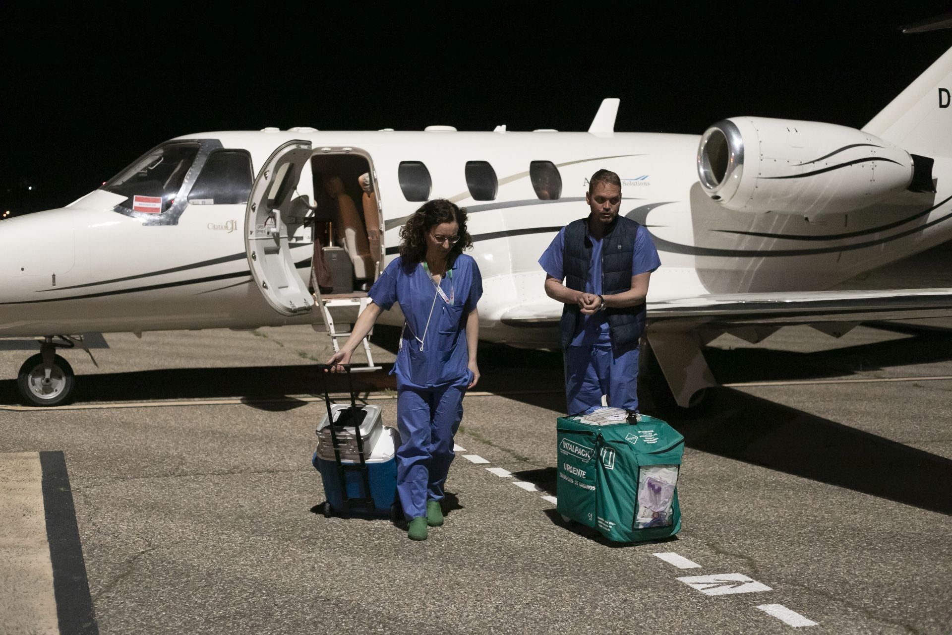 La cronología de un vuelo para un trasplante en Córdoba, en imágenes