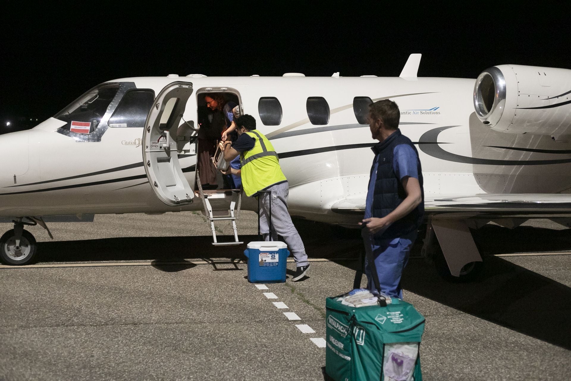 La cronología de un vuelo para un trasplante en Córdoba, en imágenes