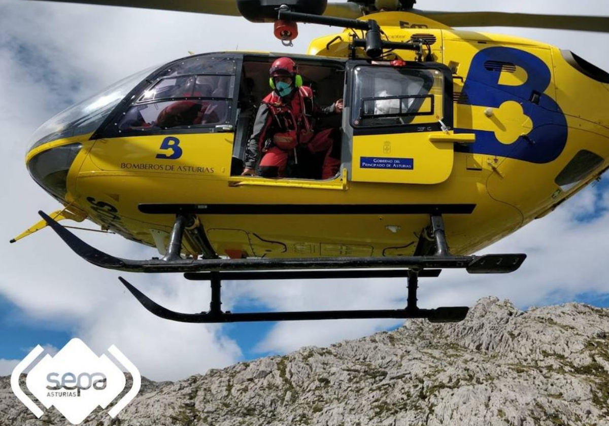 Un helicóptero del SEPA en una imagen de archivo