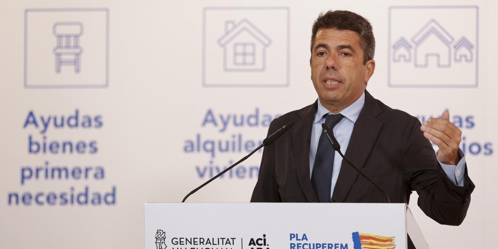 Mazón anuncia nuevas ayudas dana y un bono turístico: «sin más recursos que el endeudamiento»